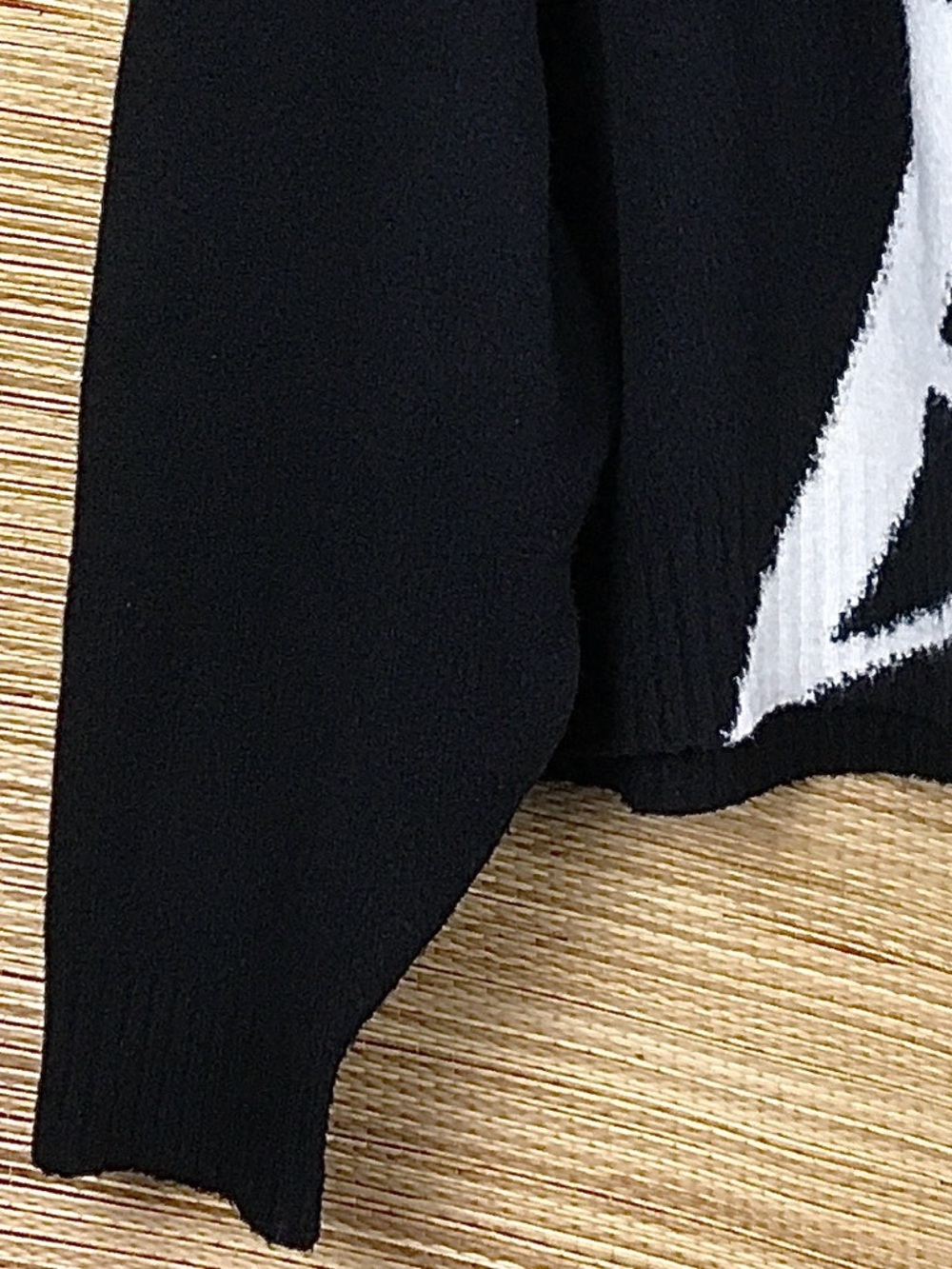 Allsaints Graphic Logo Jacquard Knit Mock Neck Sweater Black White Size L - Picture 8 of 15
